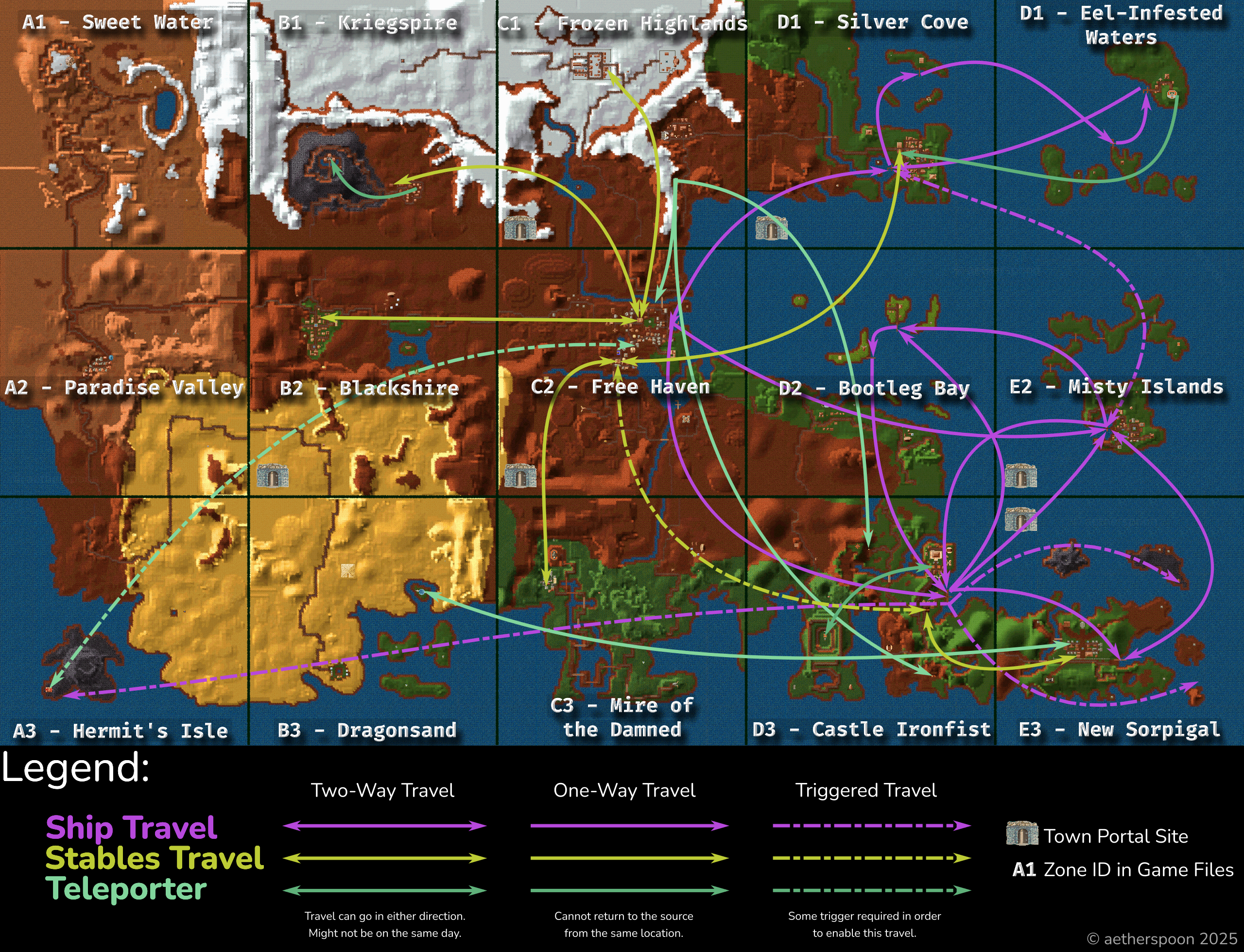 World Zone Map